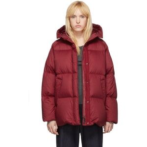 Women's Burgundy Puffer Jacket